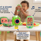 CoComelon Official Musical Cell Phone & Camera Toy Set - Interactive Pretend Tech with Lights, Sounds & JJ’s Song - Educational Learning Gift