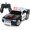 Kidirace Rechargeable Remote Control Police Car, Lights & Siren, Kids 3-12
