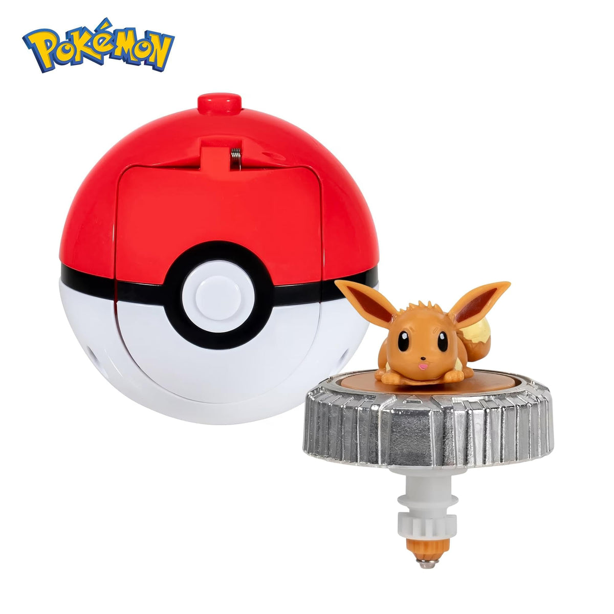Pokemon Battle Spinning Top and Poke Ball Launcher| Eevee