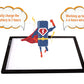 YINGWOND Rechargeable A4 LED Light Pad with Padded Case, Tracing Light Box w/Riser Stands and Paper Clip, 6 Levels of Brightness, Type-c Cable