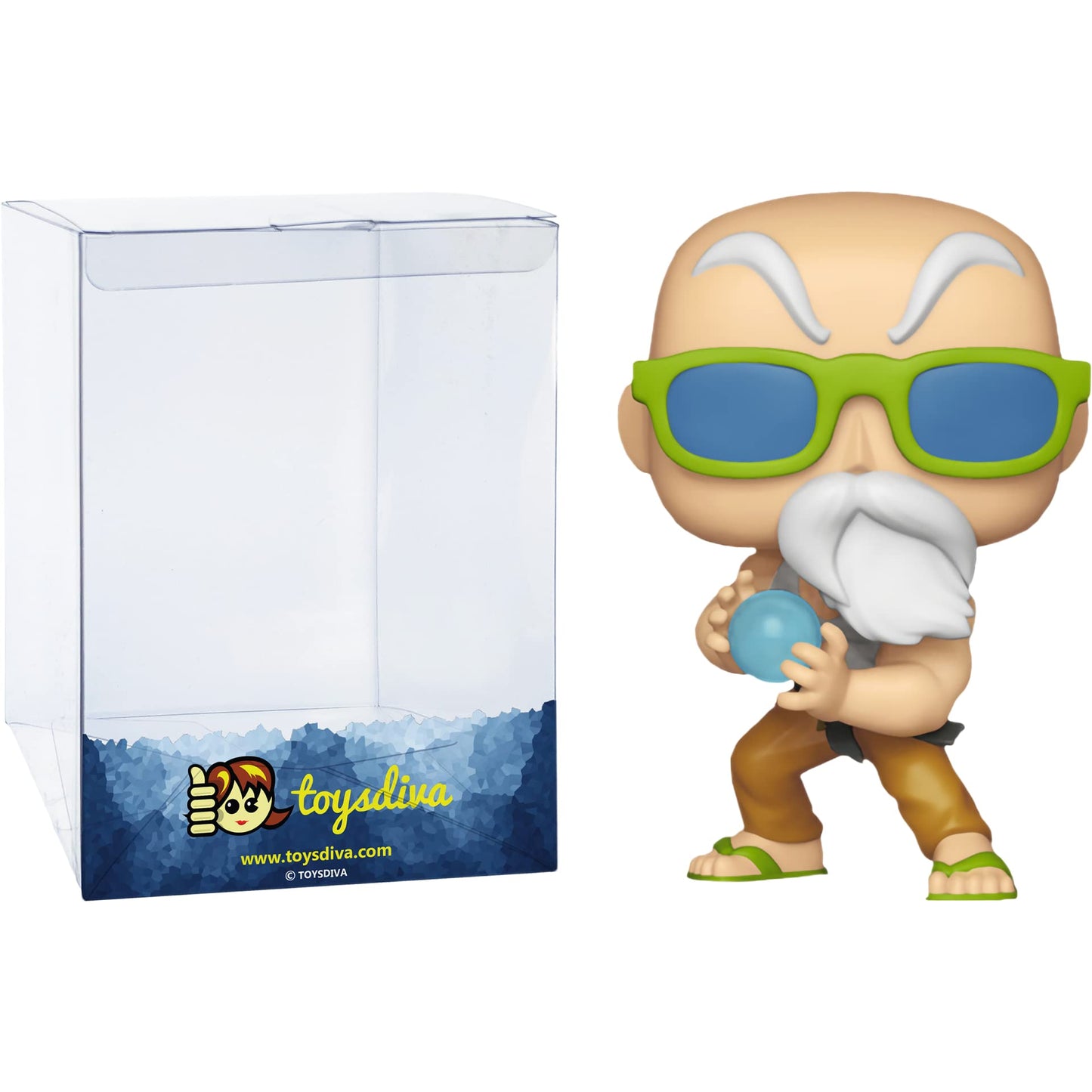 Funko Master Roshi (Specialty Series): P o p ! Animation Vinyl Figurine Bundle with 1 Compatible 'ToysDiva' Graphic Protector (533-36607 - B)