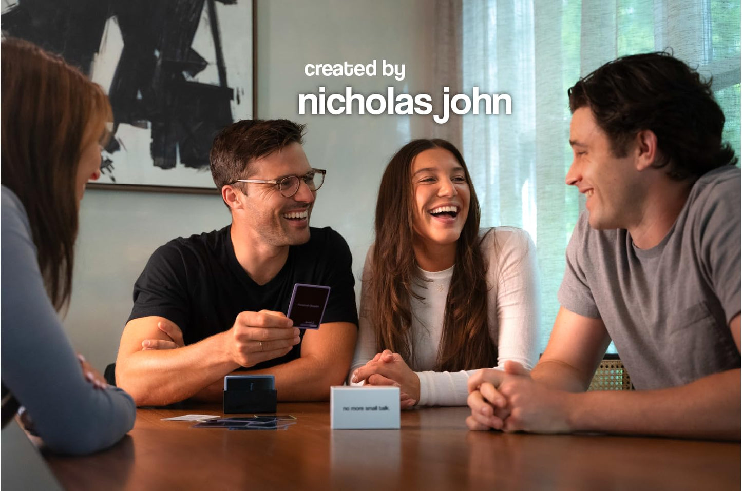 NO MORE SMALL TALK: Quotes & Questions for Meaningful Connections - Conversation Card Game by Nicholas John