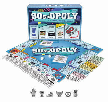 90s-Opoly Board Game - A Fun Property Trading Game that is The Bomb! - for 2 to 6 Players Ages 8 and up