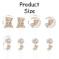 48Pcs Teddy Bear Cucpcake Toppers Baby Shower Baby Bear Cake Decorations Little Bear Cupcake Topper for Bear Theme Baby Shower Birthday Supplies