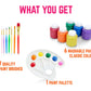 Kids Painting Set, Washable Paint for Kids 6 Colors, 7 Paintbrushes, Paint Palette, Non-Toxic Toddler Painting Set 2 oz Each, Tempera Paints for Art