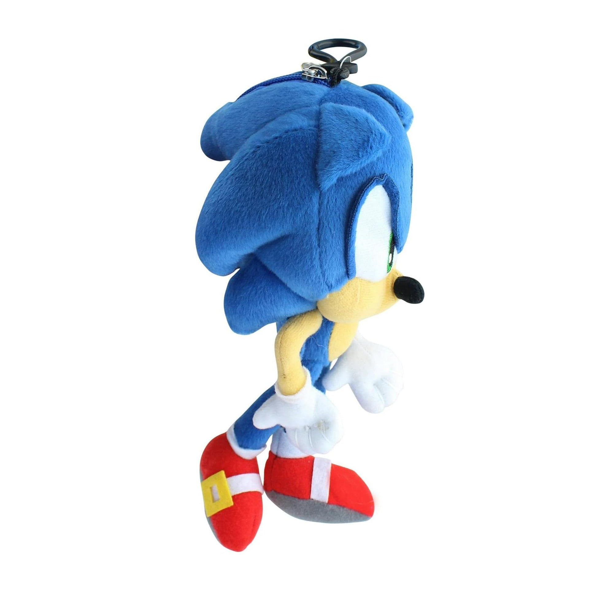 Sonic The Hedgehog Sonic Plush Doll Key Chain Coin Bag Clip On 8" Soft Plush