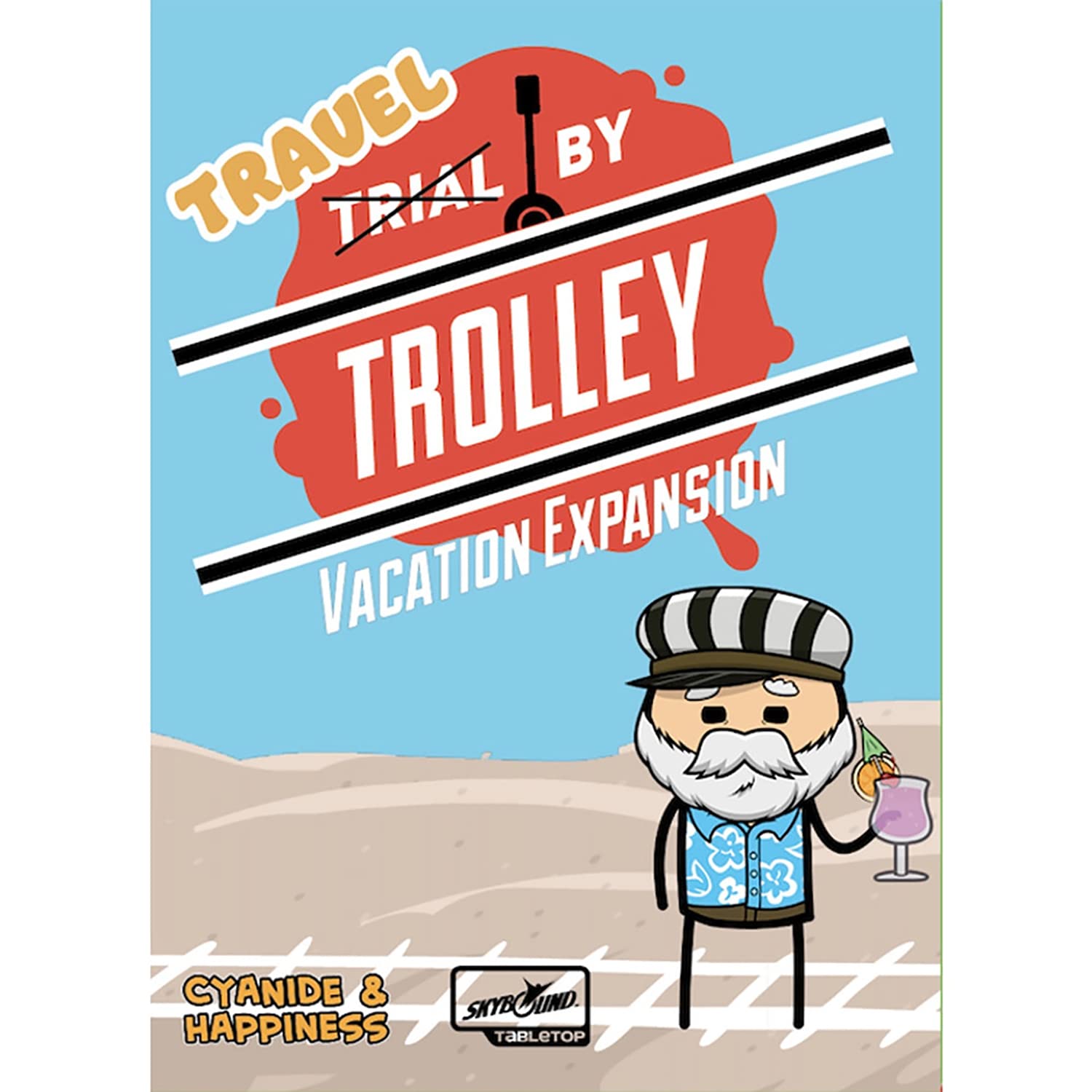 Skybound Entertainment Trial by Trolley: Vacation Expansion - Skybound, Party Game of Moral Dilemmas & Trolley Murder, Ages 14+, 3-13 Players,