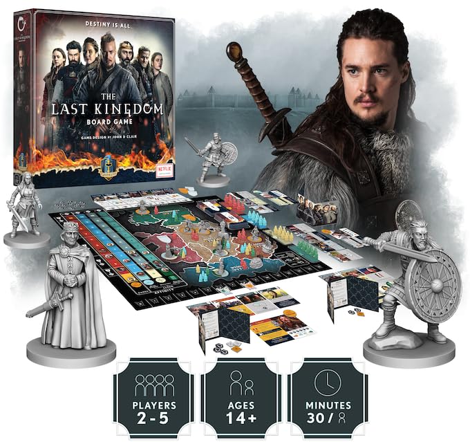 The Last Kingdom: Board Game - Hit Netflix Series Brought to Life | 2-5 Player Strategy Game with Miniatures