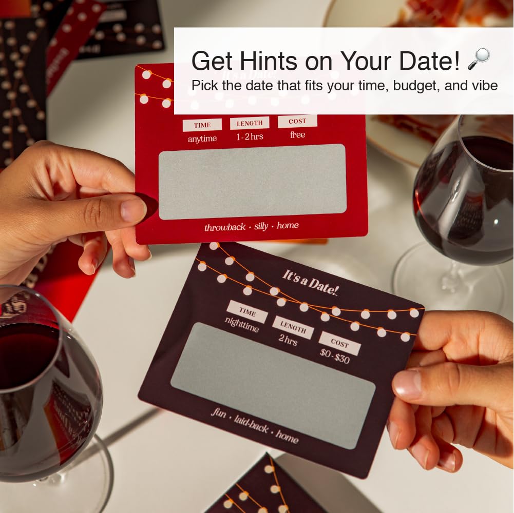 It's a Date!, 40 Fun and Romantic Scratch Off Date Night Ideas for Him, Her, Girlfriend, Boyfriend, Wife, Husband & Couples, Valentine's Gift for Men