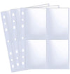 40 Pack 320 Pockets 6 Ring A5 Binder Sleeves,2.5x3.5”Photocard Sleeves,Double-Sided 4 Pocket Kpop Photocard Page Protector,Ultra-Clear Trading Card