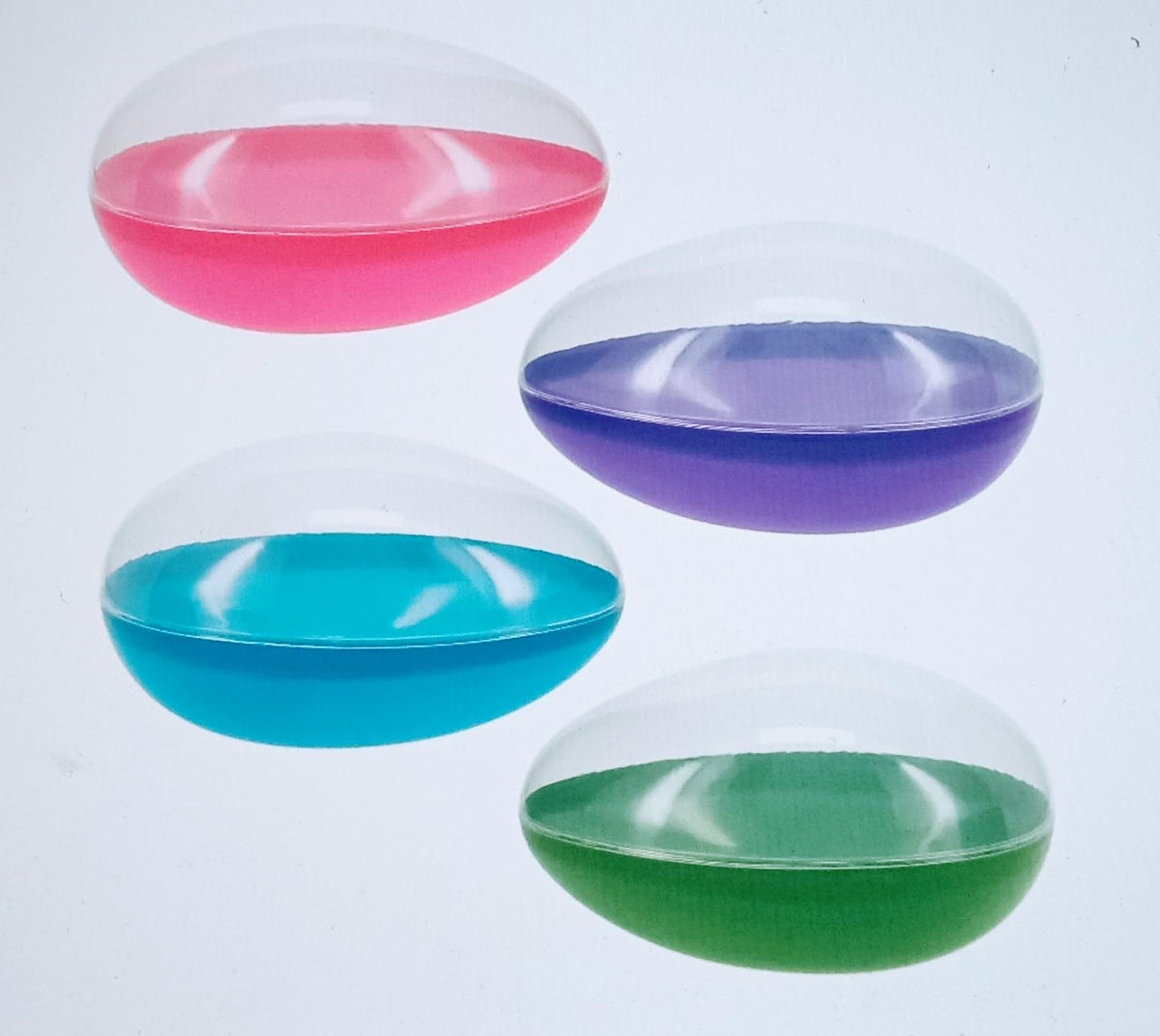 JUS JF Jumbo Fillable Easter Eggs 4 in a Set, Pink, Blue, Green and Purple