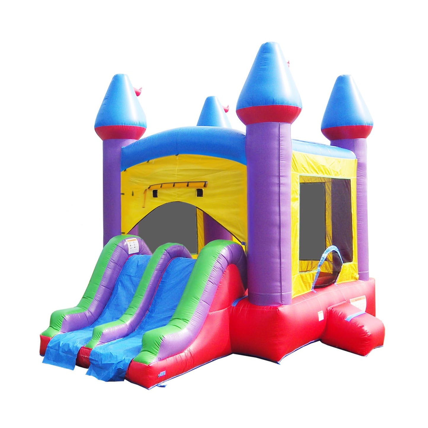 HeroKiddo 14x17 Jelly Bean Commercial Inflatable Bouncer Dual Lane Slide