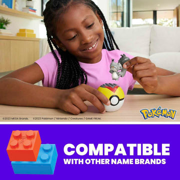 MEGA Pokémon Collectible Skwovet Pokeball Building Toy for Kids Ages 6 and Up