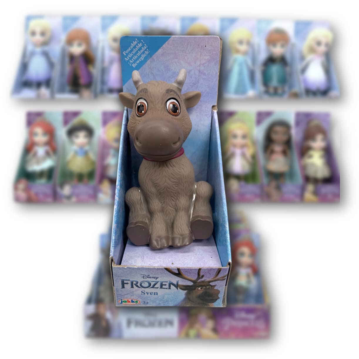 Amarina Packed in Clear Box for Gift Frozen Mini Poseable 3.5 inch Doll Choose from All 14 Style Frozen Characters (Sven)