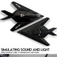 Diecast Stealth Fighter Jet Metal Military Airplane Toy - 1:400 Scale Alloy Model Tactical Aircraft with Pullback Action, Lights and Sound