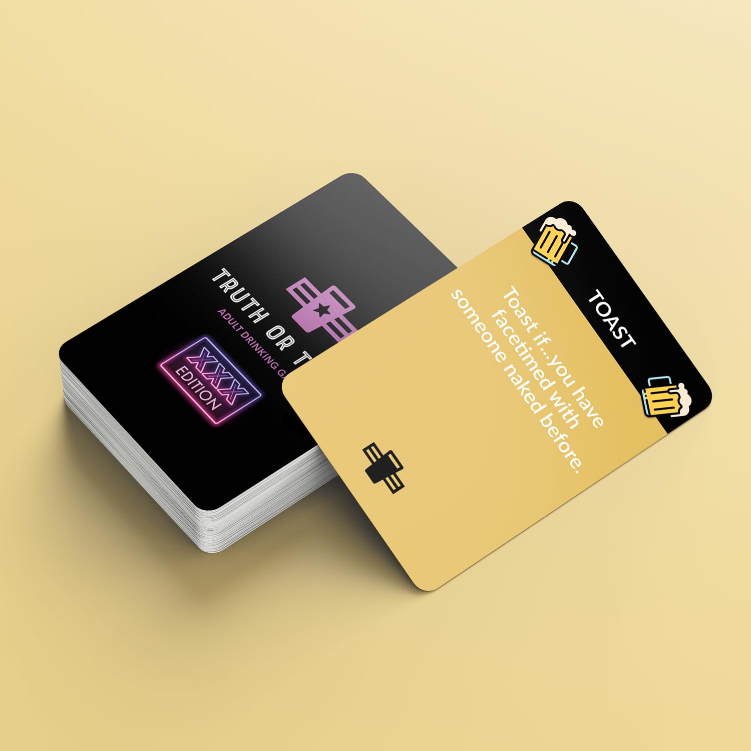 Truth or Toast Extra Spicy Edition | Romantic Playing Card Game for Date Nights, Couples + Wild Parties w/ 75+ Cards & Challenges