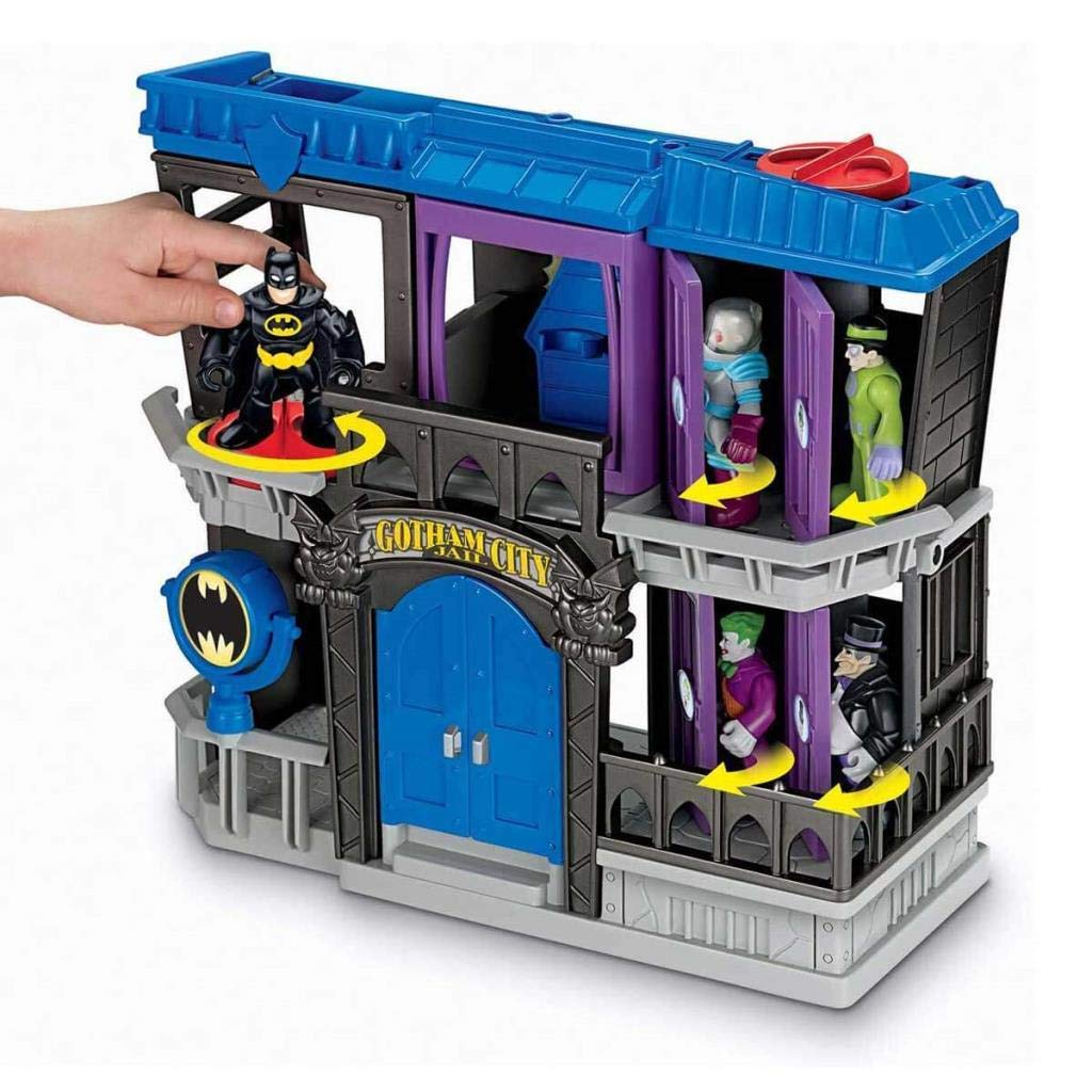 Fisher-Price Imaginext DC Super Friends Gotham City Jail Playset with Batman and Bane Figures for preschool kids ages 3-8 years
