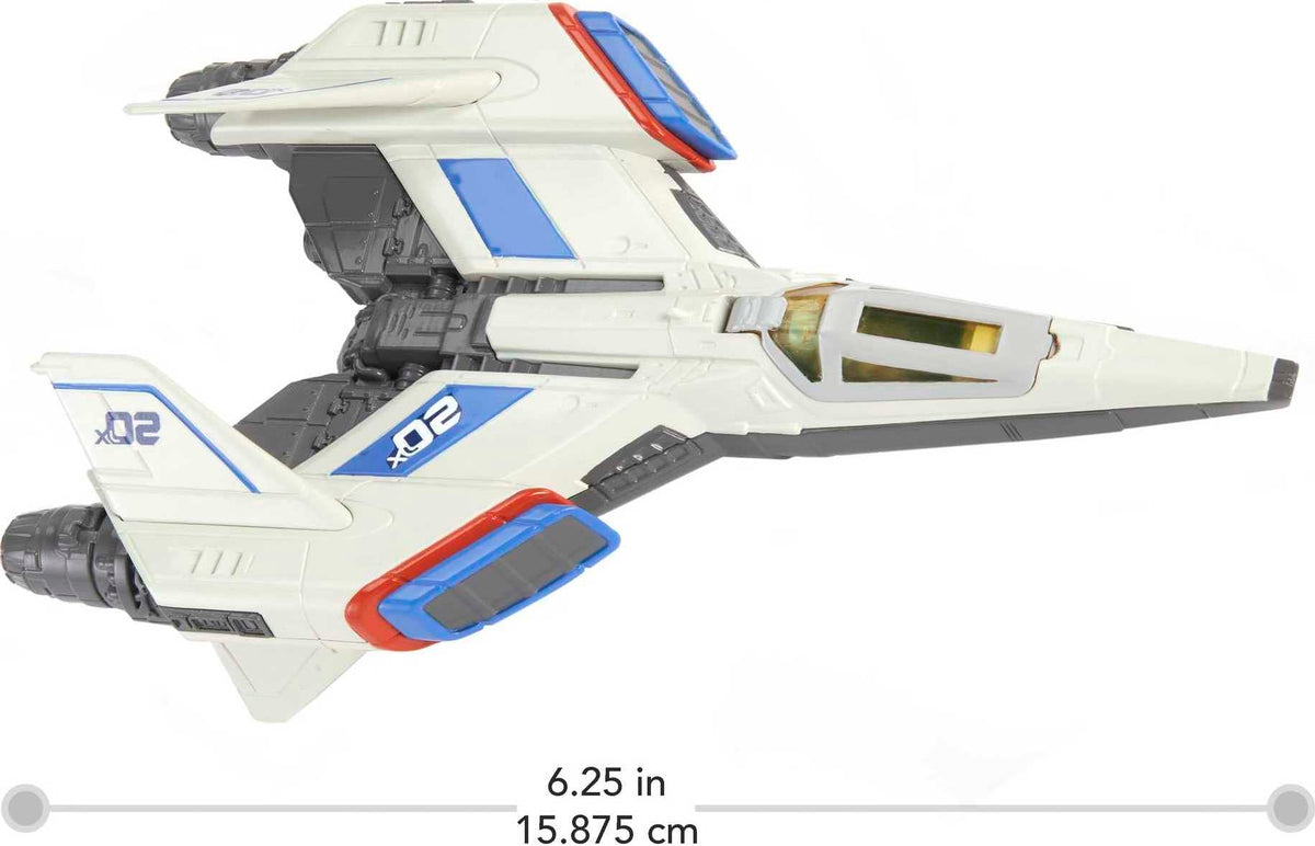 Mattel Disney Pixar Lightyear Hyperspeed Series XL-02 Spaceship & Buzz Lightyear Figure, 6.7 Inch Long Vehicle & 1.25 Inch Figure, Toy 4 Years & Up