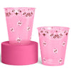 xo, Fetti Cowgirl Plastic Cups - Set of 16, 12oz | Western Party, Pink Cowgirl, Rodeo Cups, Bandana Print, Girls Birthday, Boot Decorations