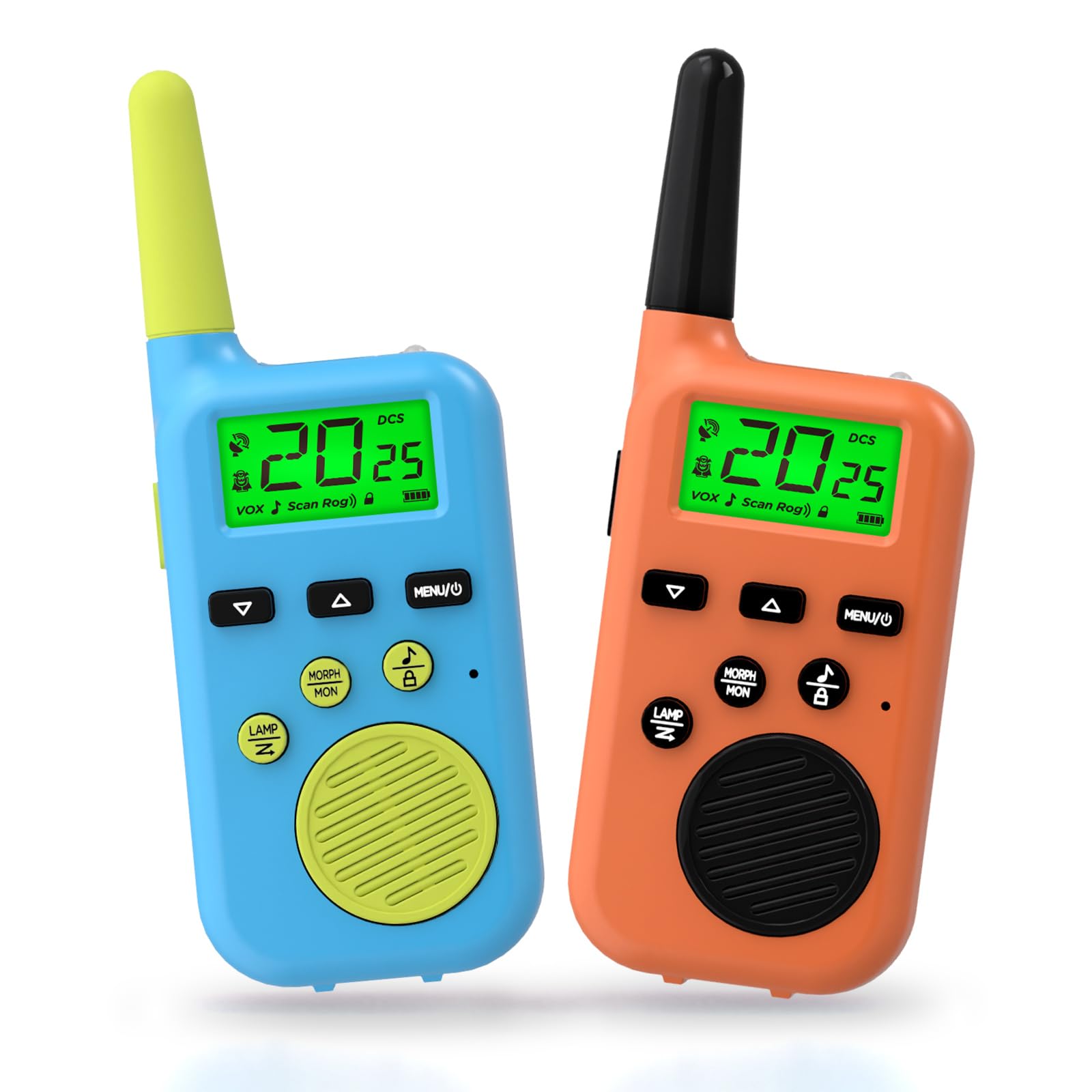 Peakeep Walkie Talkies for Kids Long Range 3 Miles, Voice-Changing Toys Gifts for 3-12 Years Old Boys Girls, 2 Way Radios Big LCD Screen, Flashlight