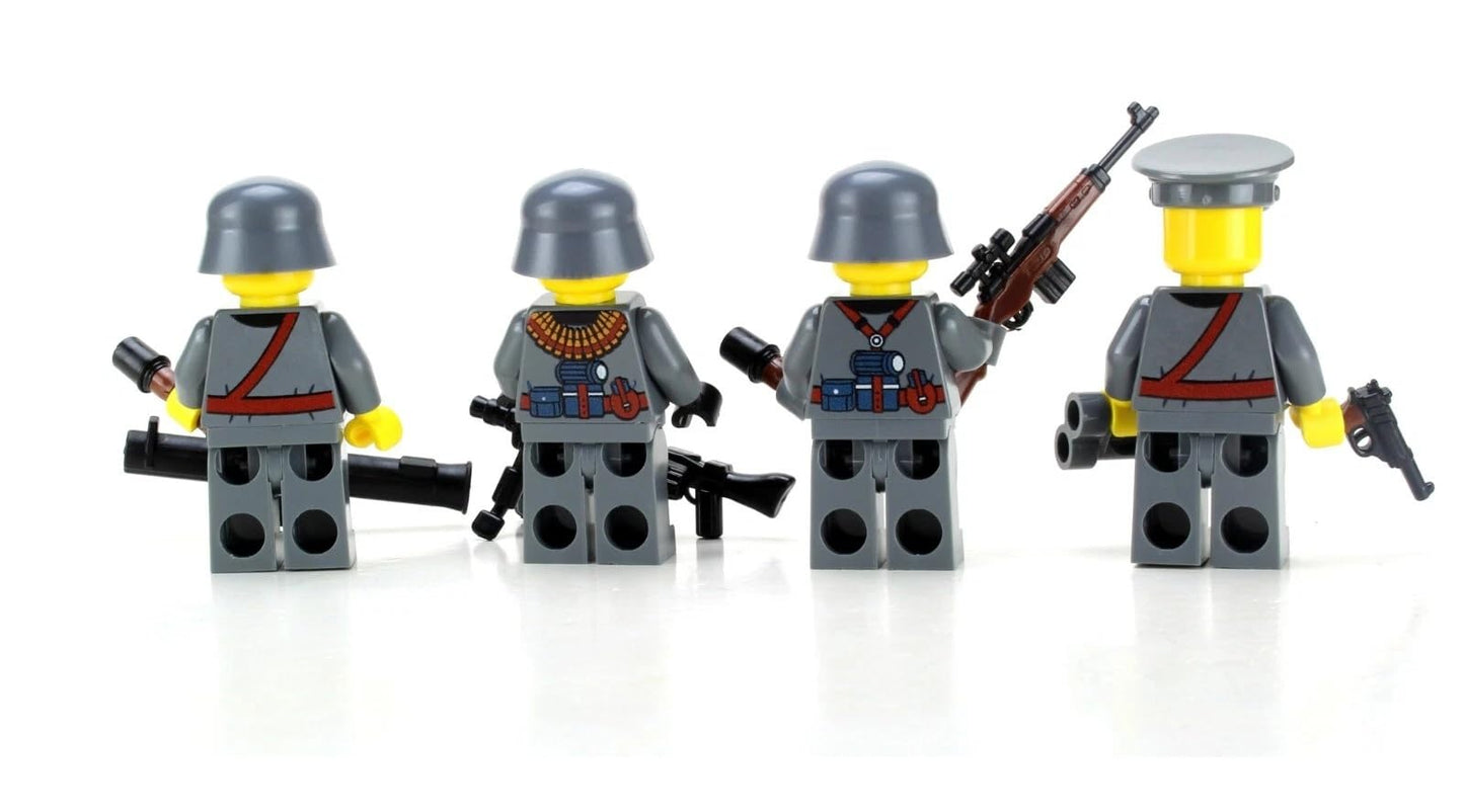 Battle Brick Collectible 1.6 Inches Tall Historical WW2 Soldiers Squad Collectible Minifigures | Genuine Military Minifig | Printed in the USA | Great