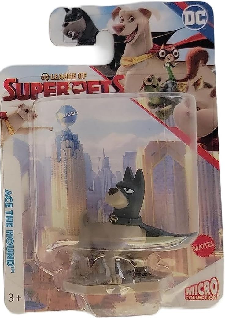 Mattel League of Super-Pets Micro Figure Bundle - 2?Pack (Krypto & Ace) | 2? Plastic Collectible Figures - Travel & Play - Ages 3+