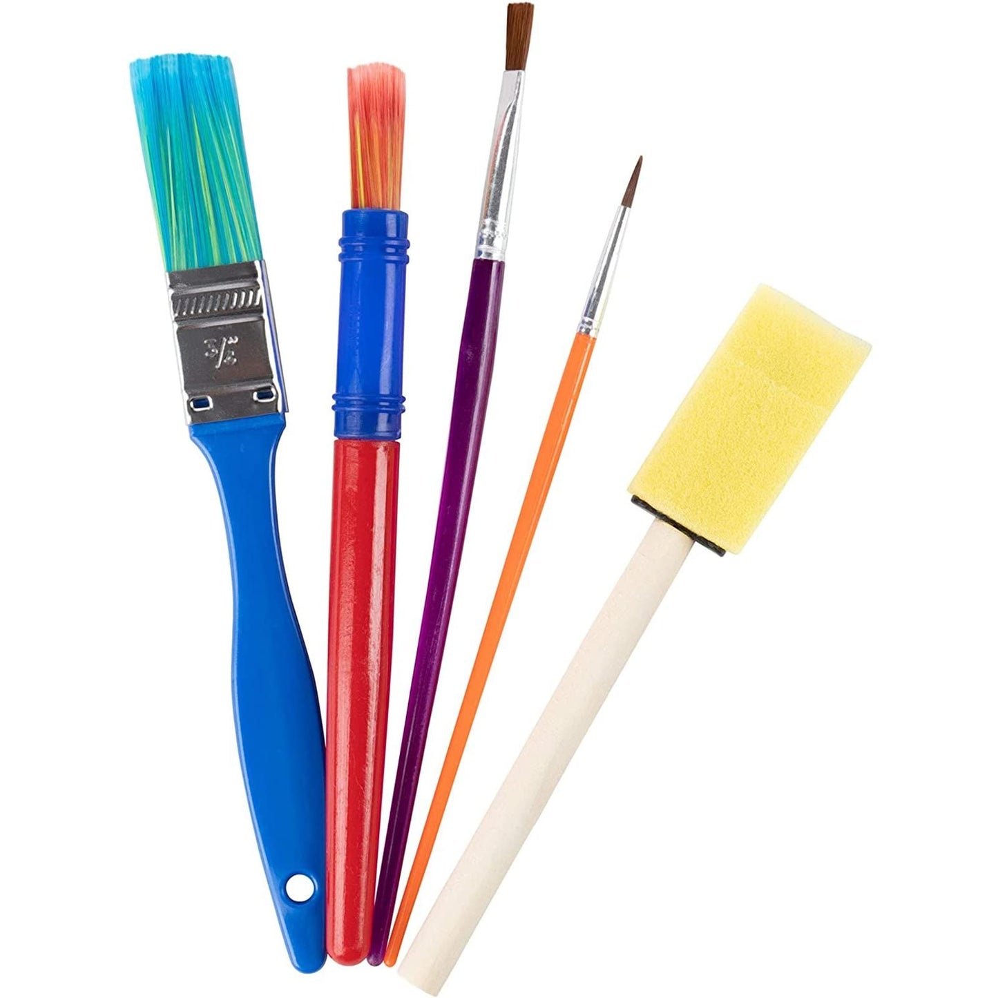 Imagine Studios Paint Brush Art Kit for Kids - 36-Piece, Transparent Foam - Foam Brushes, Rollers & Stamps Painting Set with Apron for Crafts & Art