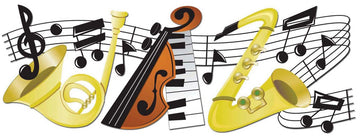 Jolees Boutique Title Wave Dimensional Stickers, Jazz