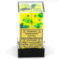 DND Dice Set-Chessex D&D Dice-16mm Gemini Green, Yellow, and Silver Plastic Polyhedral Dice Set-Dungeons and Dragons Dice Includes 12 Dice - D6