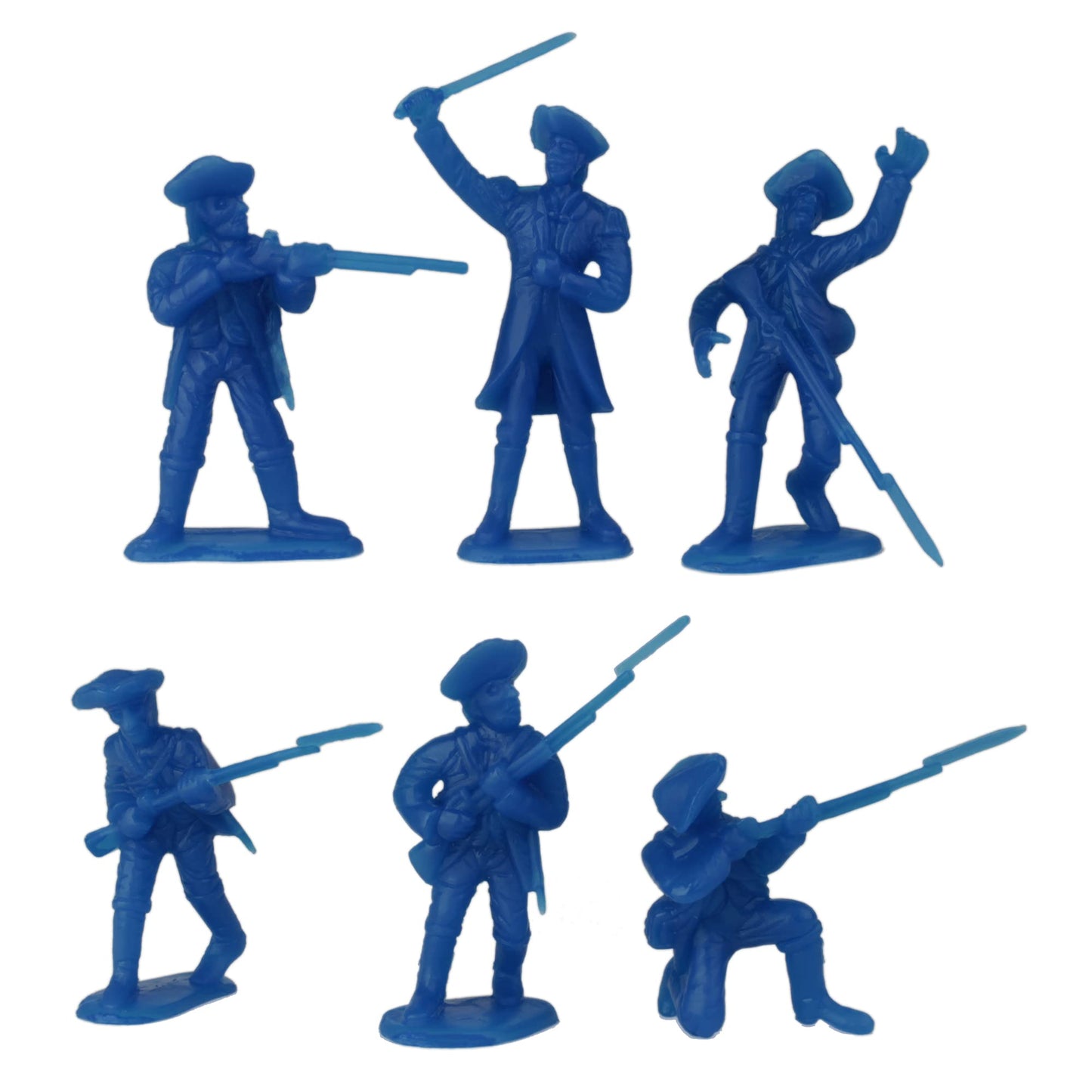BMC Revolutionary War Plastic Army Men - 34 British, American, French Soldiers