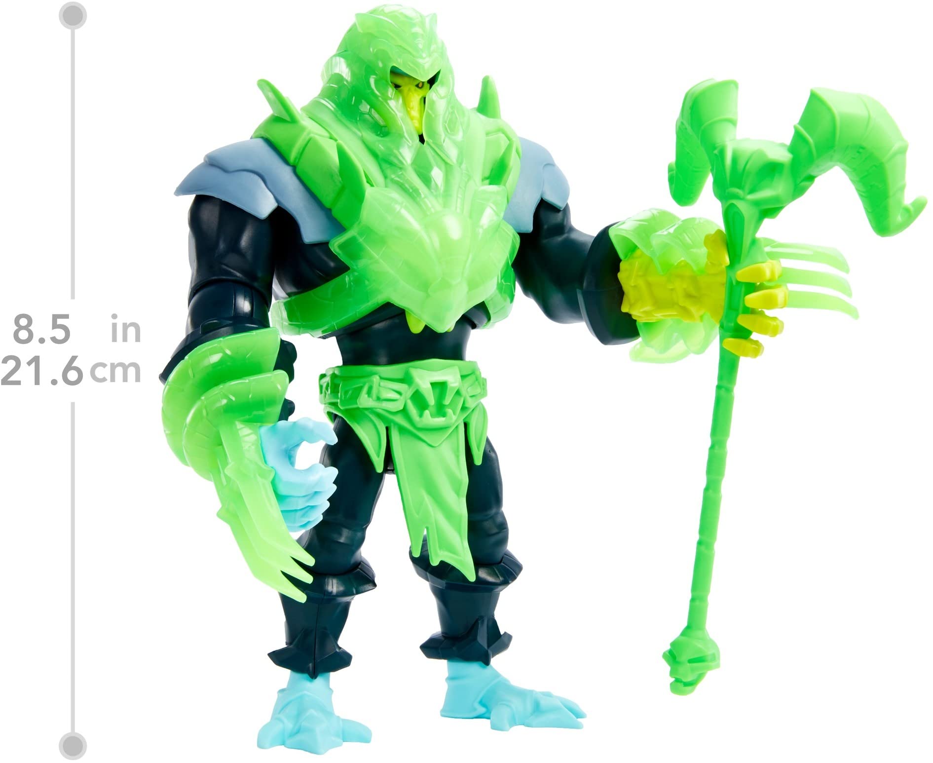 Masters of the Universe and He-Man Deluxe Skeletor Large Action Figure with Power Attack Move & 4 Accessories Inspired by MOTU Netflix Animated