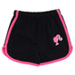 Barbie Big Girls T-Shirt and Dolphin Active Shorts Outfit Set Pink/Black 14-16
