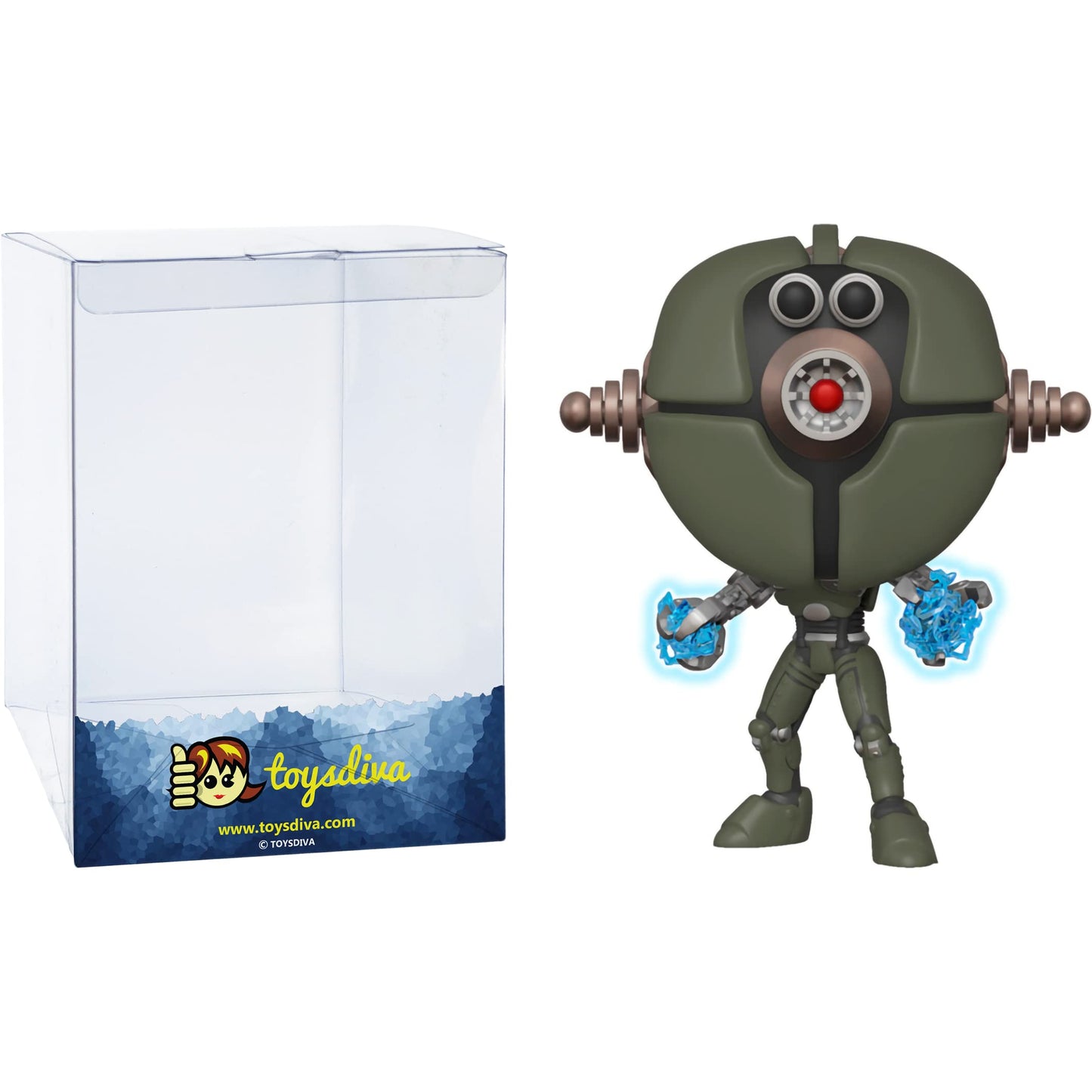 Funko Assaultron [Glow-in-Dark] (2018 Fall Con Exc): P o p ! Games Vinyl Figurine Bundle with 1 Compatible 'ToysDiva' Graphic Protector (386-33996 -