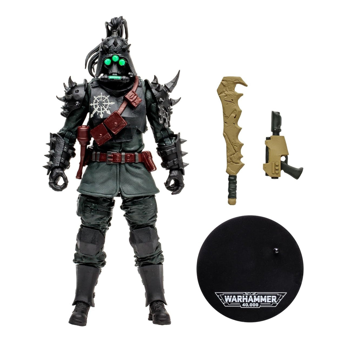 McFarlane Toys, 7-Inch Warhammer 4000 Darktide Traitor Guard Exclusive Action Figure with 22 Moving Parts, Multicolour Collectible Warhammer Figure