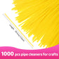 Praisebank Yellow Pipe Cleaners for Crafts, 1000pcs, Chenille Stems for DIY Projecets, Arts & Crafts Supplies for Festival Party Decorations