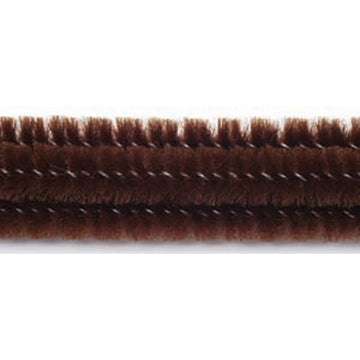 Fibre Craft Fuzzy Stix Chenille Stems 6mm 12" 25/Pkg-Brown