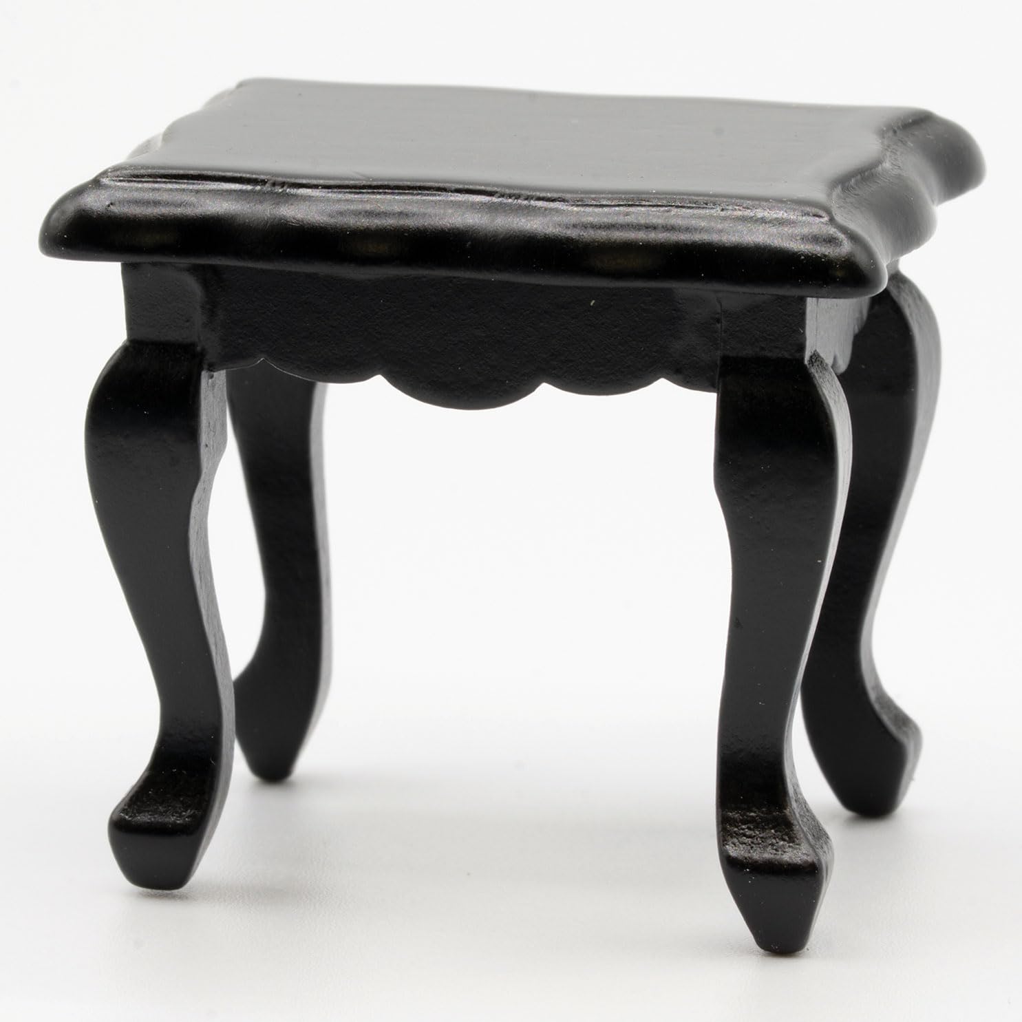 Dollhouse Miniature Side Table, Black