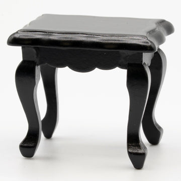 Dollhouse Miniature Side Table, Black
