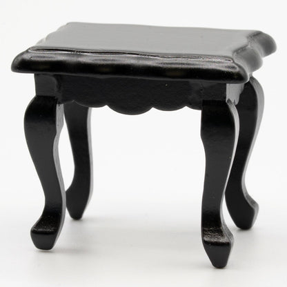 Dollhouse Miniature Side Table, Black