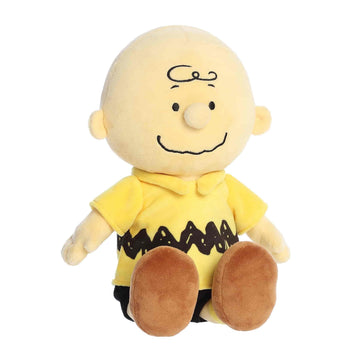 Aurora® Adorable Peanuts® Charlie Brown Stuffed Animal - Officially Licensed Toys for All Snoopy Fans - Nostalgic Gift for Adults and Birthday
