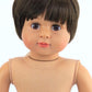 American Fashion World 18-Inch 'Mason' Vinyl Posable Boy Doll with Short Brunette Hair | Undressed Doll | Premium Quality & Design