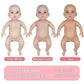 MRTOUMO 18.5 inch Full Silicone Baby Girl Lifelike Doll Newborn Baby Dolls Not Vinyl Material Reborn Doll (Ivory White)