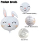 HADCKJA Bunny Balloons Easter Balloons Rabbit Head Foil Balloon for Easter Themed Party Bunny Birthday Supplies Decorations Party Sets-5 PCS