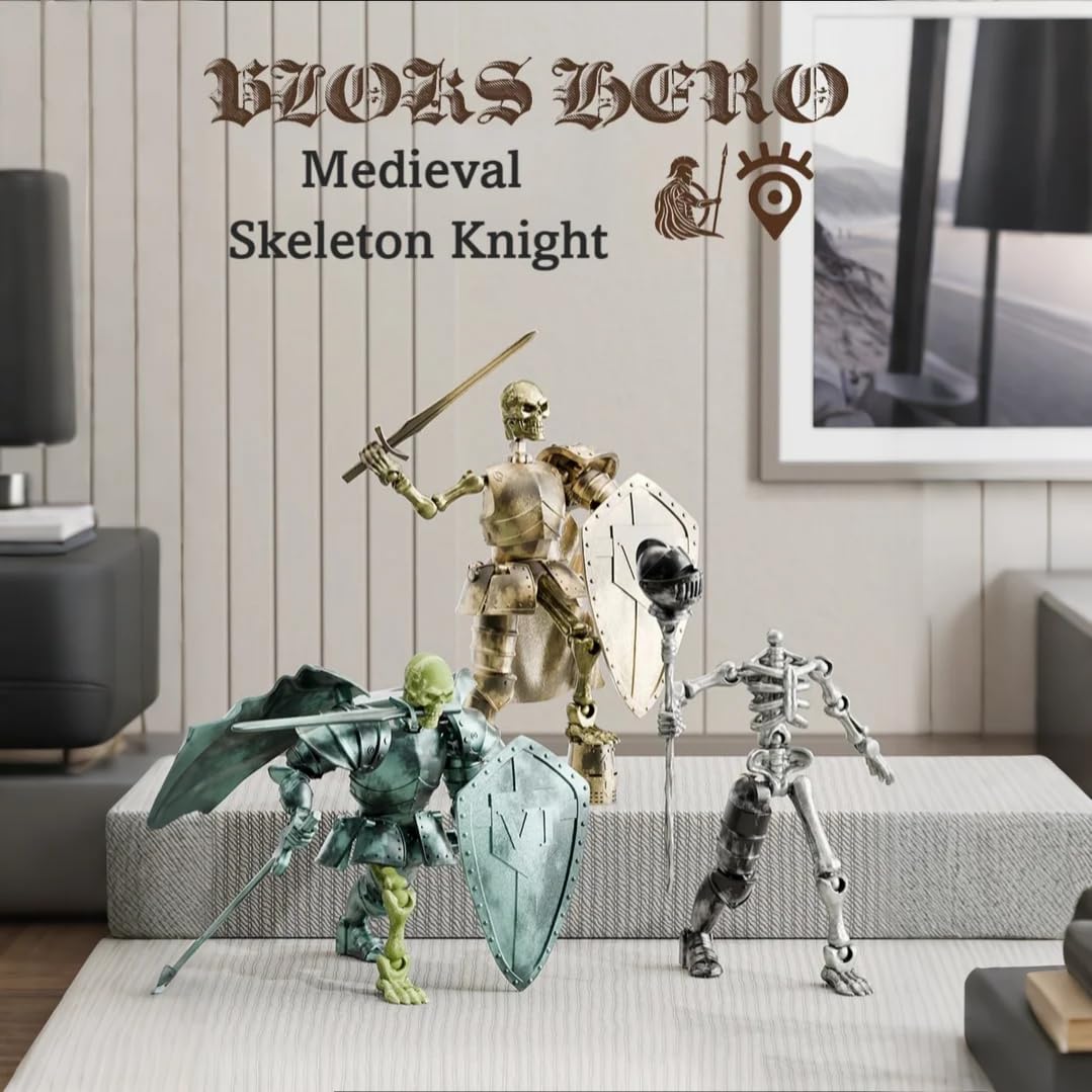 Osmanthus bloom T13 Action Figure Set,Skeleton Knight Action Figures,Knight Action Figures,Dummy 13,Lucky 13 Collectible Action Figure?Assembly