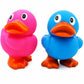 The Dreidel Company 4-Count Jumbo Rubber Duck Toy with Flippers, Giant Rubber Duckies for Kids, Bath, Pool Activity, Party Favors, 6.5" Tall (4