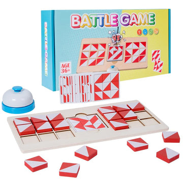 EduLand Montessori Tile Pattern Battle Game - Educational Puzzles Matching Pattern Road Trip Game - IQ Teasers Toys for Children - Ages 3+