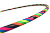 SpinMajik Beginner Exercise Hula Hoop for Fitness and Fun Made for Adults Weighted at 1 Pound (Choose Your Size and Tape Job) (Black Rainbow, 38)
