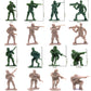 23-Pack Die-Cast Military Vehicles Set - Alloy Metal Army Soldiers, 16-Pack, Playmat, Mini Tank, Helicopter Playset for Kids Boys