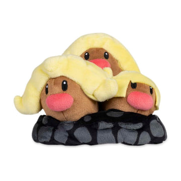 Pokémon Center: Alolan Dugtrio Sitting Cuties Plush