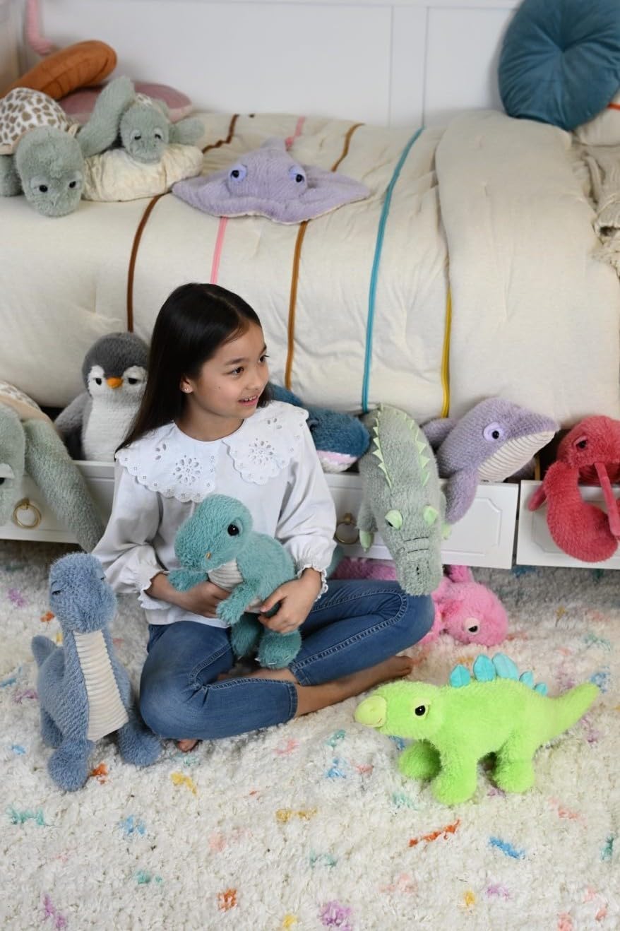 The Petting Zoo T-Rex Stuffed Animal Plushie, Fuzzlez Dinosaur Animals, T-Rex Dinosaur Plush Toy 14 inches